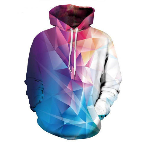 Color Block 3D Print Sweatshirt