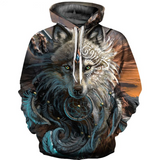 Hoodies Sweatshirt Fox Print