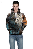 Hoodies Sweatshirt Fox Print