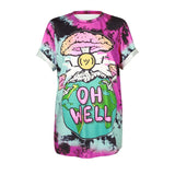 Alien Print Long Length HippieTshirts Women
