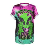 Alien Print Long Length HippieTshirts Women