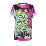 UFO Alien Print T Shirt Women
