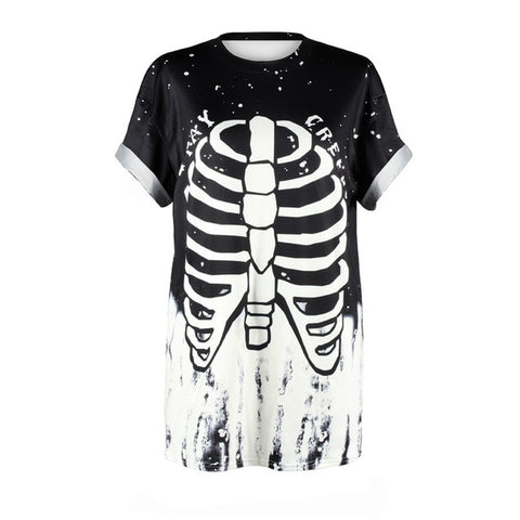 2019 New Halloween Skeleton Skull Party Tshirt